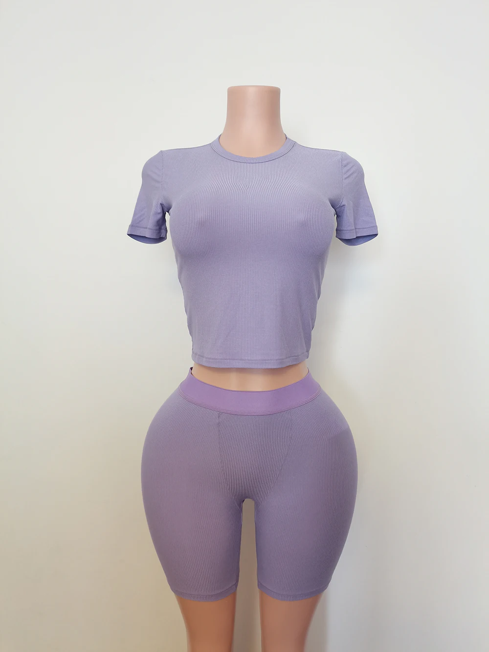 Summer 2023 Women Clothing Custom Logo Cotton Workout Sets T Shirt Tracksuits 2 Piece Biker women Short Set