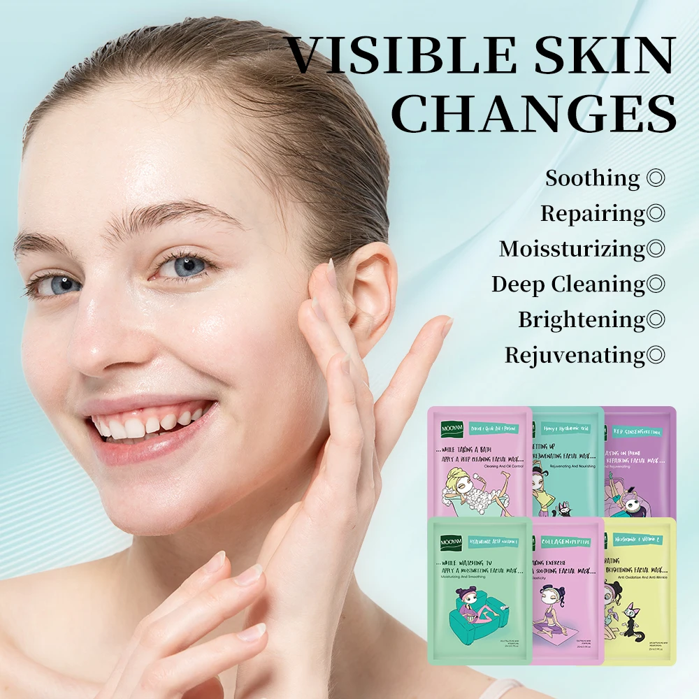 Private Label Girl Life Series Beauty Skin Care Sheet Mask Korean Organic Fruit Whitening Face Masks