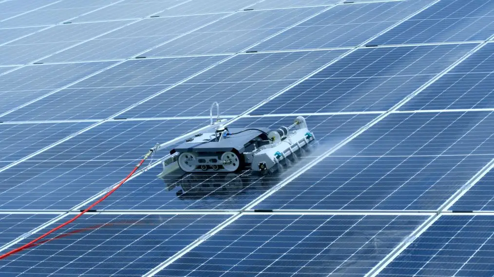 Trackless Intelligent PV Cleaning Robot Rotating Brush Photovoltaic Cleaning Machine Solar Panel Cleaning Robot Equipment