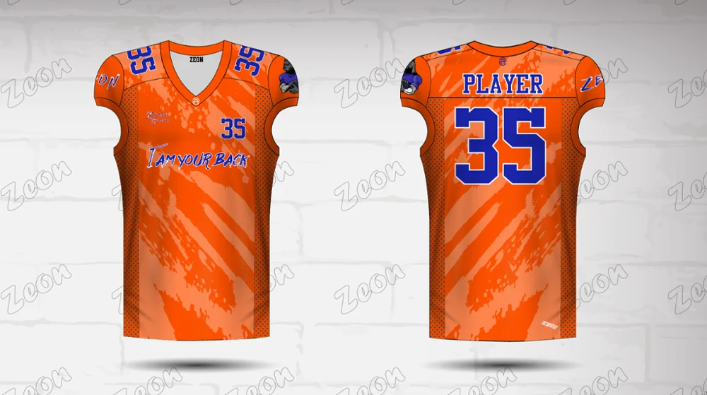 Dongguan factory New design sublimation printing customized American Football Jersey