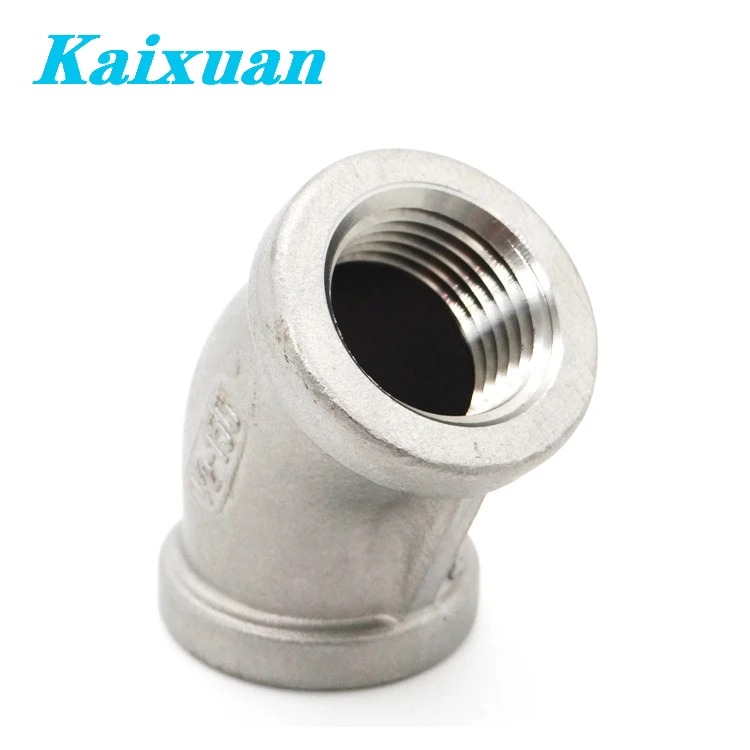 BSP stainless steel pipe fittings  Coupling Thread 304 316 stainless steel elbow  45 degree stainless steel elbow