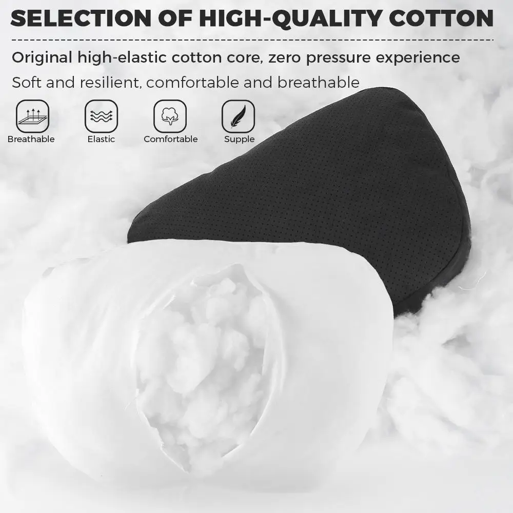 Автомобильный подголовник из замши S-класса, мягкий и удобный автомобильный подголовник, высокая эластичная подушка из хлопка для поддержки талии, подушка для шеи автомобиля