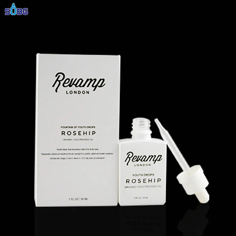 
cheap 30ml rectangular glass cardboard dropper gift box 