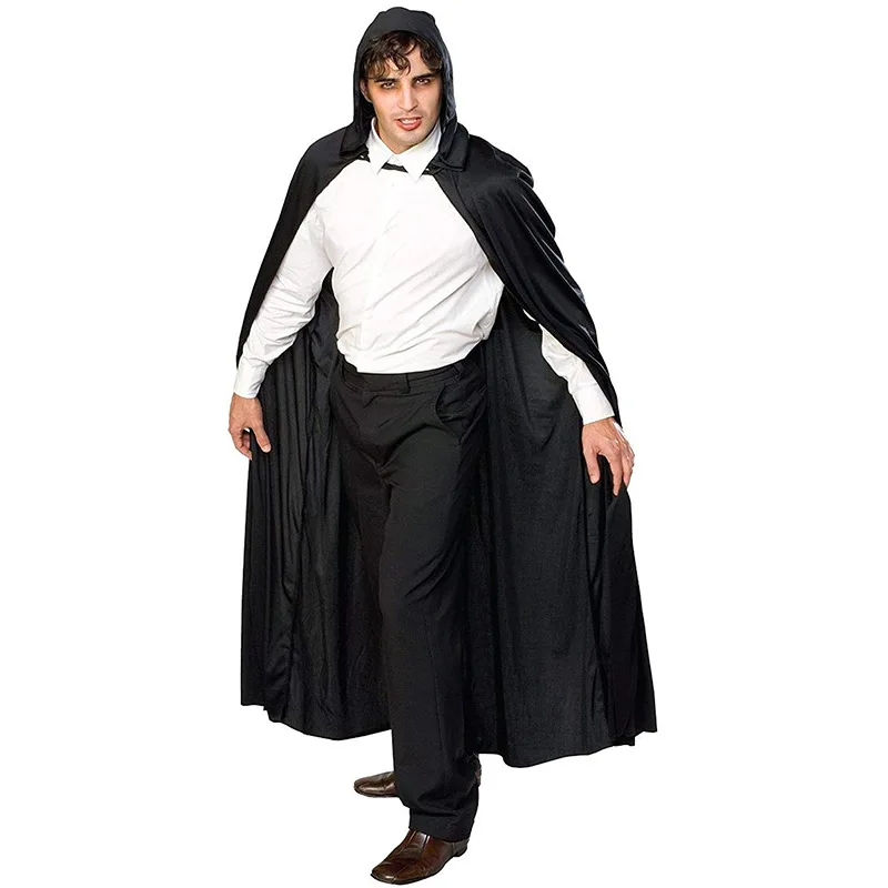 2020 Halloween Death Cape Ghost Cloak Show Costume Big Black Cloak Cosplay costume For Adult & Children