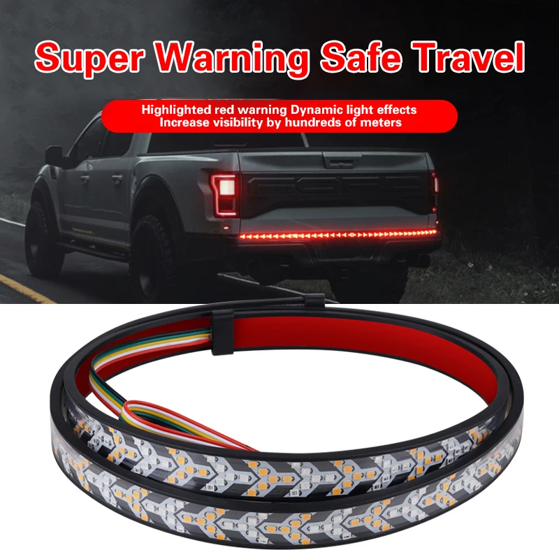 Fishbone Pickup Truck Taillights Bar Solid Red/yellow Turn Signal Tail Light Bar LED Truck Tailgate Light