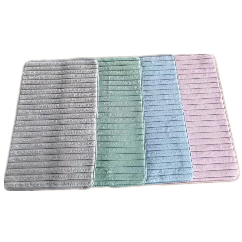 New hot selling rabbit faux fur rug striped plush floor mat living room bedroom carpet fluffy area rugs  bathroom mat