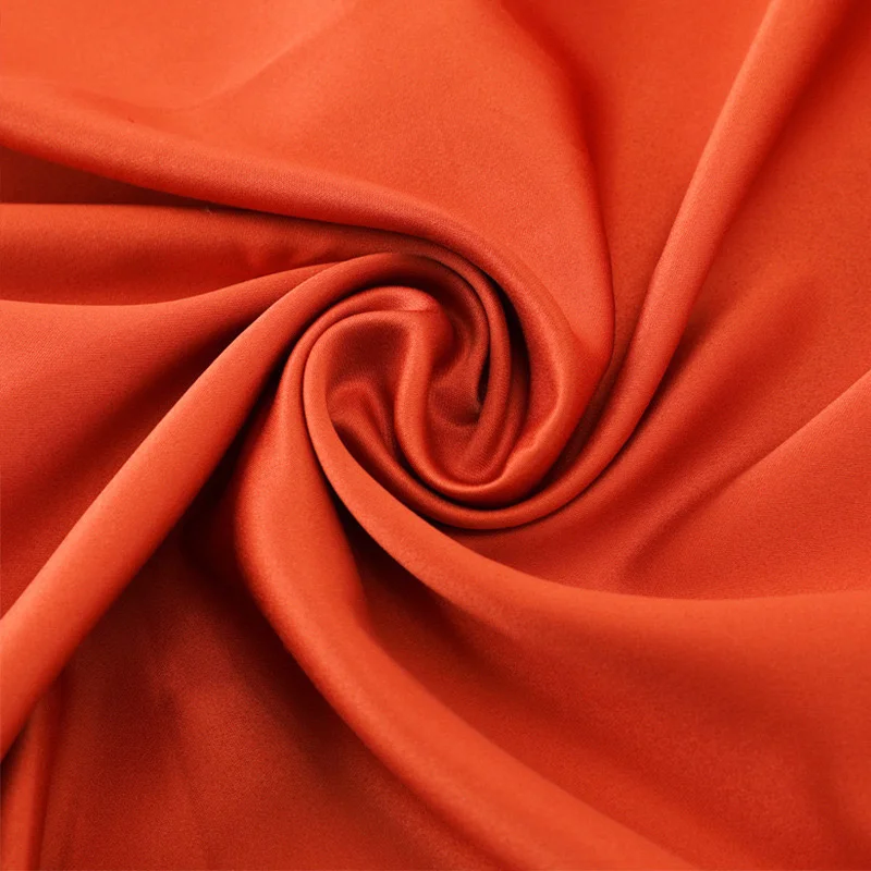 Eco-friendly Polyester Recycled Silk Sateen Glitter Charmeuse Satin Fabrics