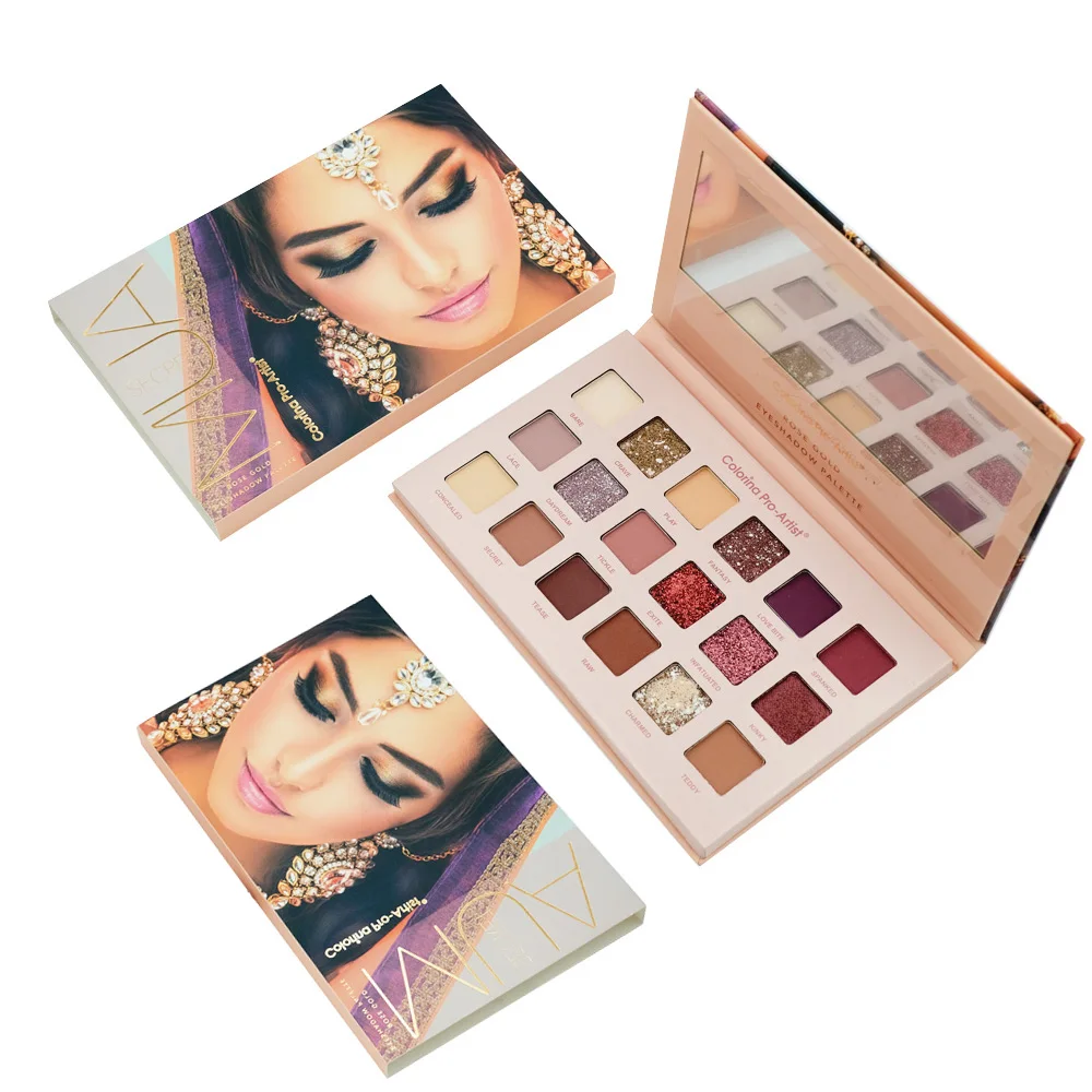 Custom Made Empty 23 Hole Eye Shadow Palette With Custom Logo Pressed Glitter Eyeshadow Blending Palette Packaging Wholesale