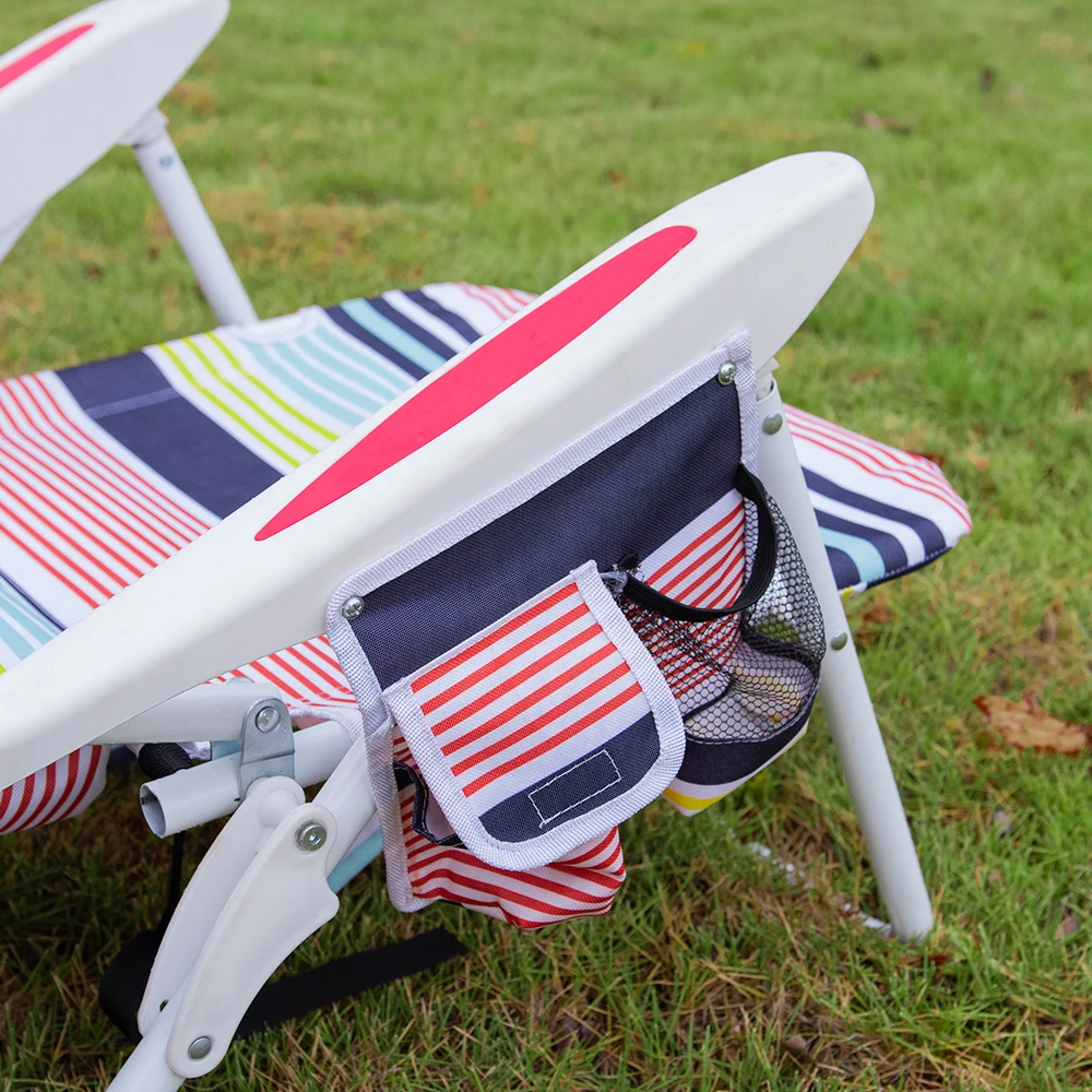 Folding Beach Chairs with  Towel Bar Portable Lightweight Reclining Chair Outdoor for Sand Sunbathing Camping Lawn