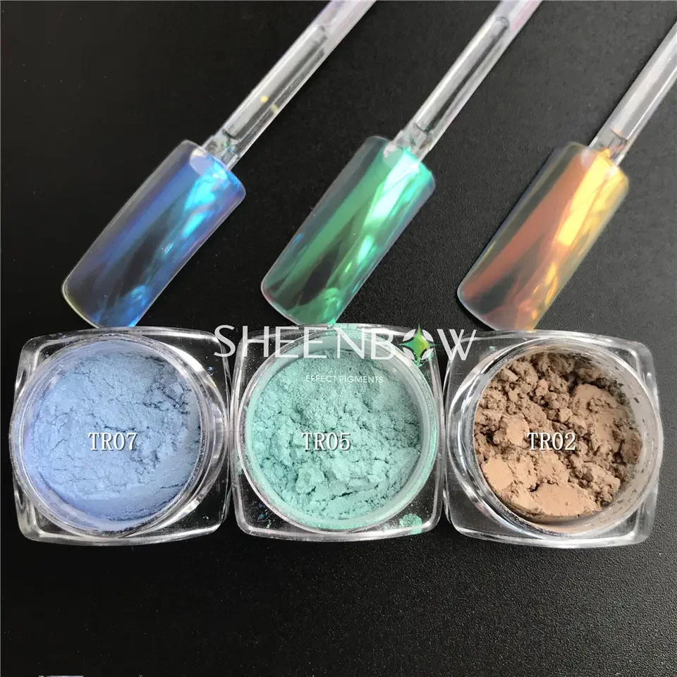 Sheenbow Mirror Effect Powder  Aurora powder Chrome Pigment Nail Glitters powders Customize Private Label For Nail Art