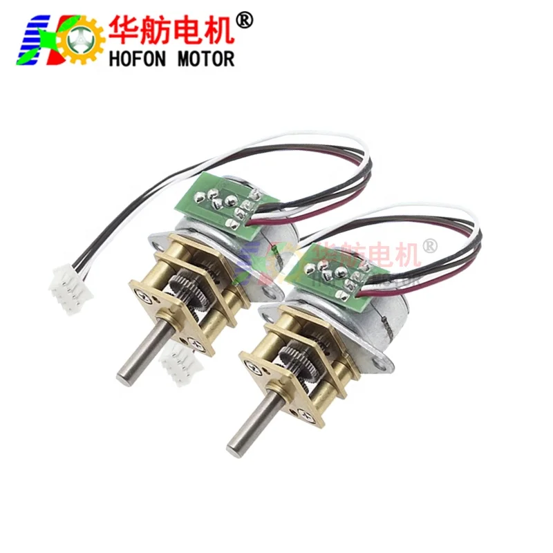 Hofon 15mm GM12 15BYWE 5v 6v 12v Small volume DC Stepping 12 volt geared motor micro stepper gear motor with gear