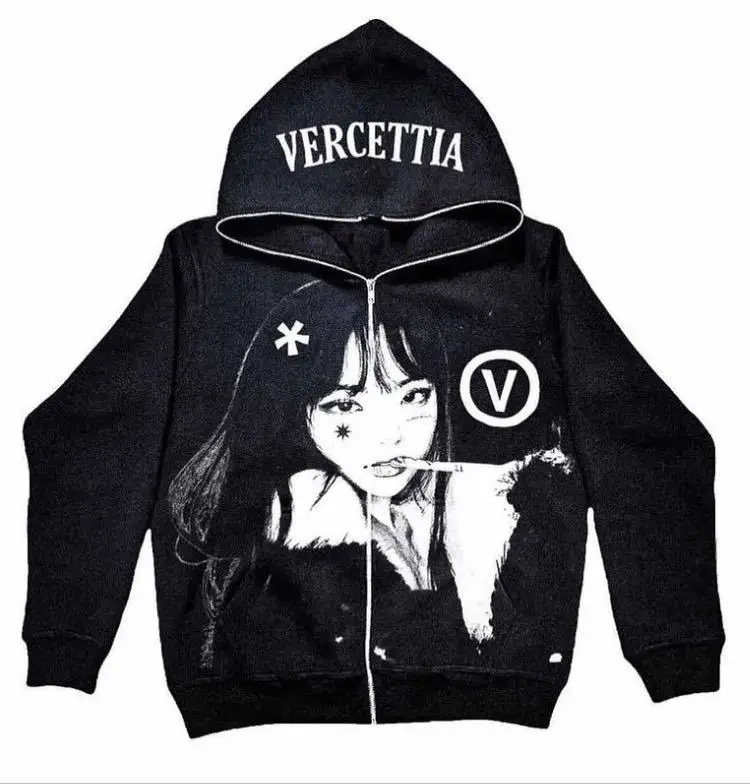 Manufactory Direct Black Pullover Custom 3D Puff Printing Full Face Zip Up Men Hoodie