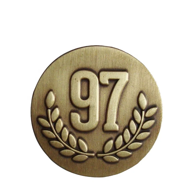 Custom black figure 97 and ear of wheat lapel pin Wholesale Manufacturer service 3d souvenir Cool gold zinc alloy Badge For Gift