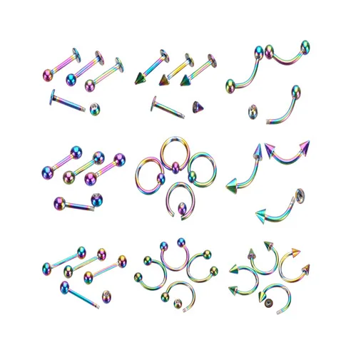 Provide 2020 New Fashion Style Body Piercing Jewelry Synthetic Opal Nose Hoop Rings