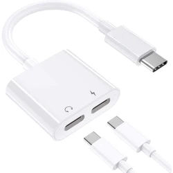 HOT SELL USB C Splitter Audio and Charging, 2 in 1 USB Type C Headphone and Charger Adapter Support Fast Charging Compatible