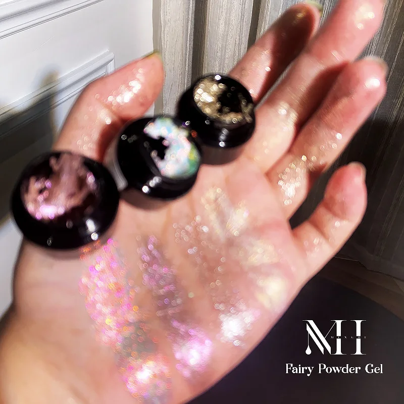 MH new design highlight fairy powder gel original manufacturer smoothies cream fairy powder gel pearl powder gel nail polish