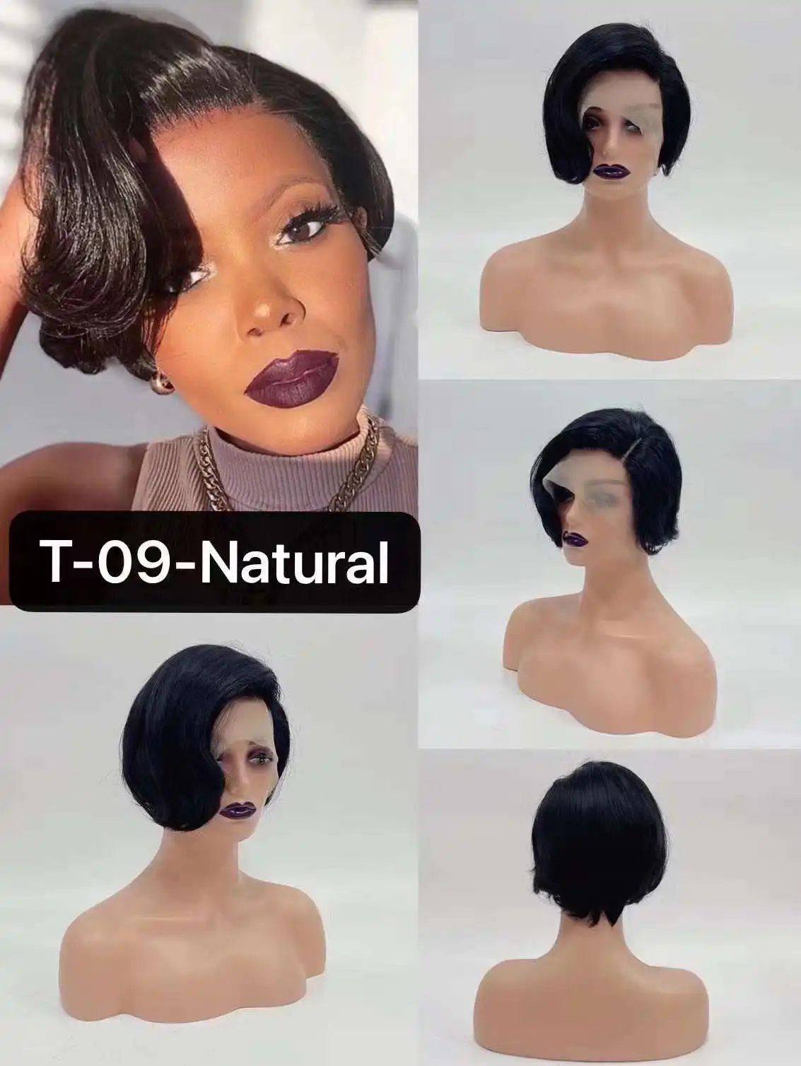 Jennifer Fashion Double Drawn Short Black Woman Weaf Virgin Brazilian Lace Front Braid 100 Bob Wig Human Hair