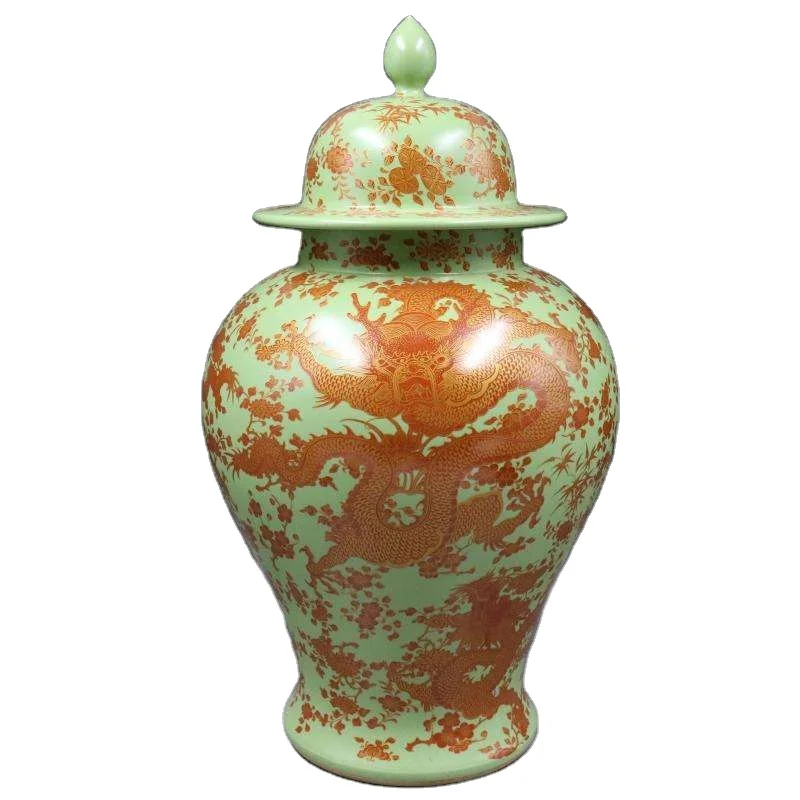 Tabletop Ginger Jar With Top Grade Material Made Latest Design Color Coated  For Home Hotel Decoration Supplies