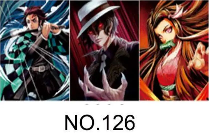 29.5*39.5CM anime holographic picture wall art decorative demon slayer 3d lenticular posters