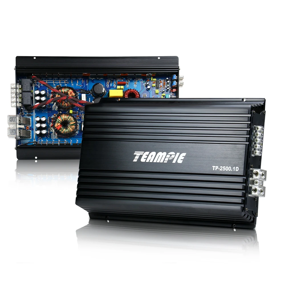 Teampie OEM High Power RMS 2500W Class D Monoblock Full Range Car Audio Amplifier For Mid-High TP-2500.1D