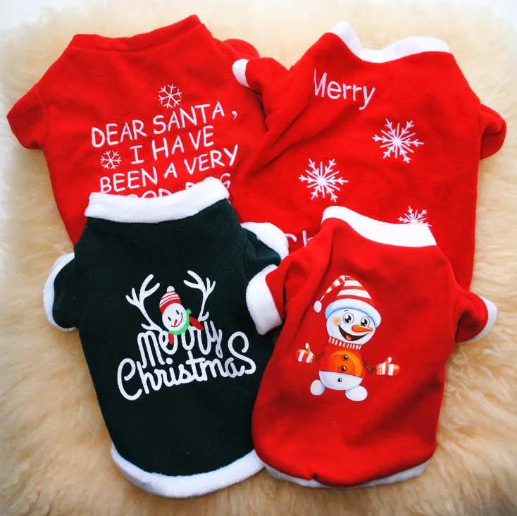 pet costume small and medium dog vest shirt new year christmas dog clothes