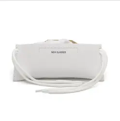 YT1465 Wholesale white classic brand leather eyewear case custom logo drawstring box sunglass soft case with logo
