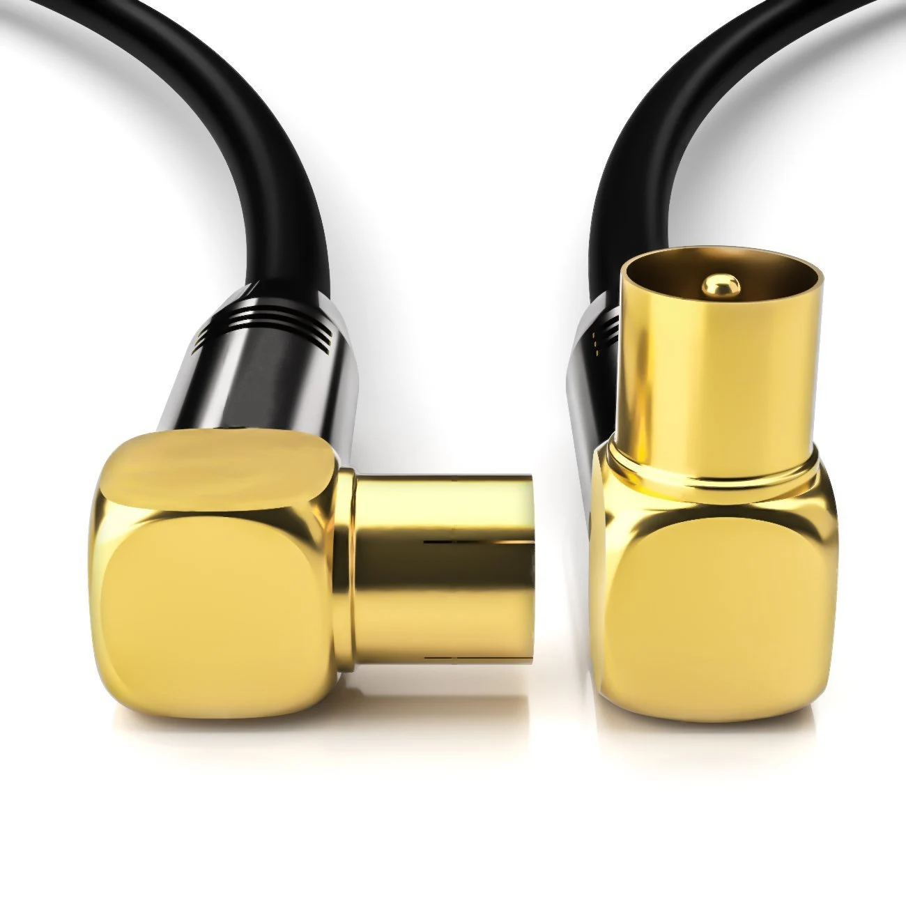 High Speed Right Angle Aluminum Casing RF TV Antenna Satellite RG6 3C-2V F Plug 9.5mm Sat Coaxial Cable RG58 RG59 RG6 RG11