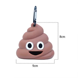 Poop-shaped pet мешок для мусора дозатор кошек и собак чтобы повесить пряжку портативный мешков домашних