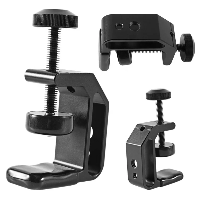 BEXIN wholesale Multifunctional Aluminium portable camera C Type Clamp Clip for mobile phone Flash Speedlite