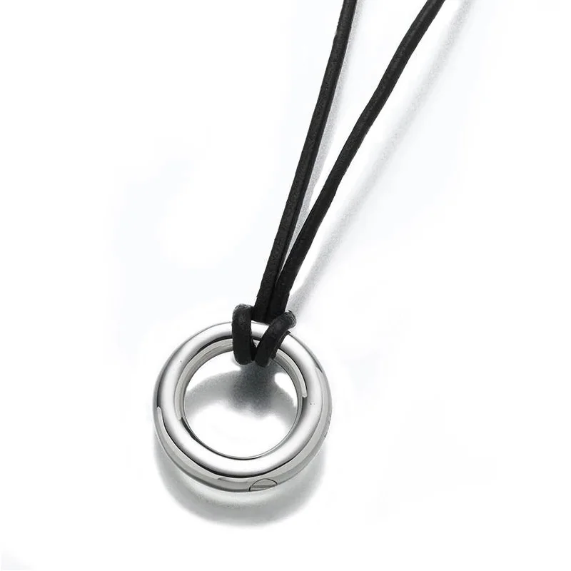 Minimalist Cremation Jewelry Circle of Life Eternity Urn Pendant Necklace For Ashes
