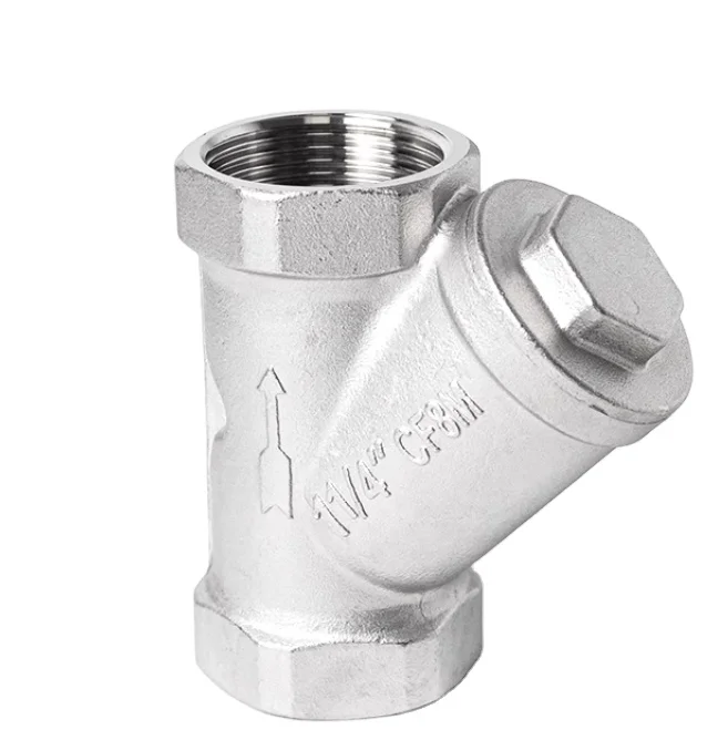 KQ NPT BSP Female Thread Screw SS304 SS316 Stainless Steel CF8M Y Type Strainer Filter