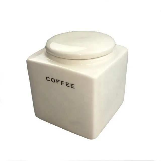 Ceramic Contracted Design Porcelain Coffee Tea Sugar Kitchen Containers Jar