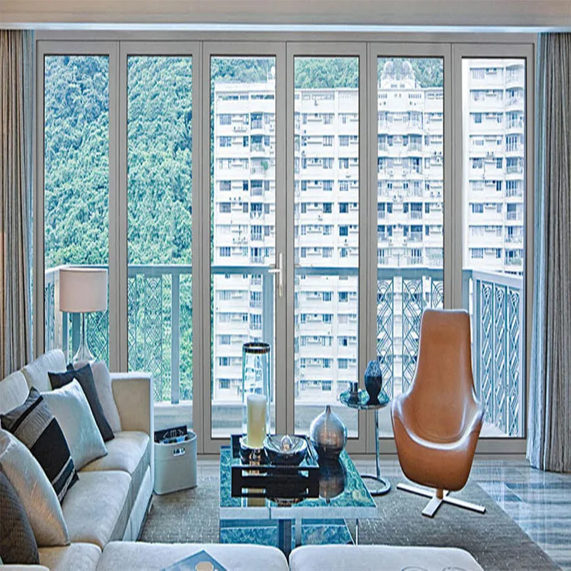 Affordable Standard double tempered glass patio bi fold door exterior aluminium bi folding door