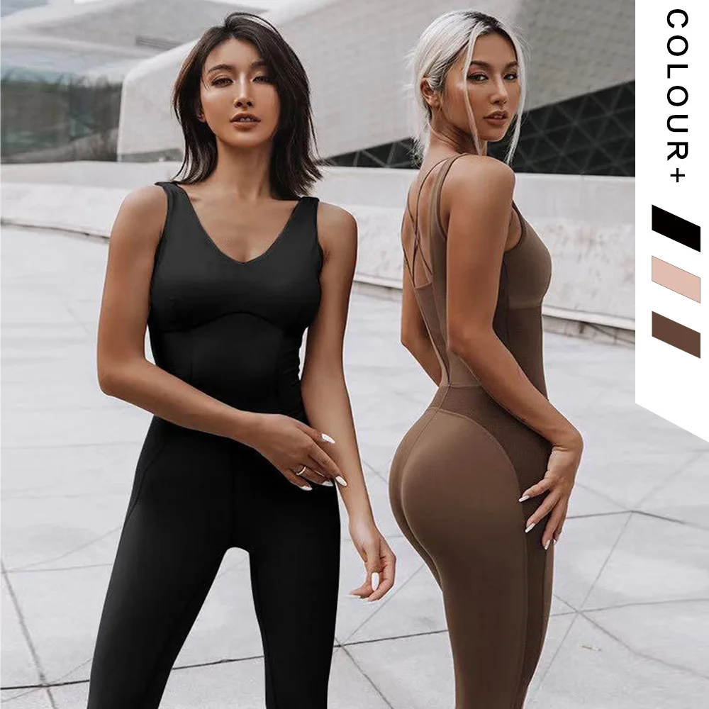 AOLA New Design Open Back Short Cross Back Green Blank One Piece Bodysuits Cami Jumpsuit For Women