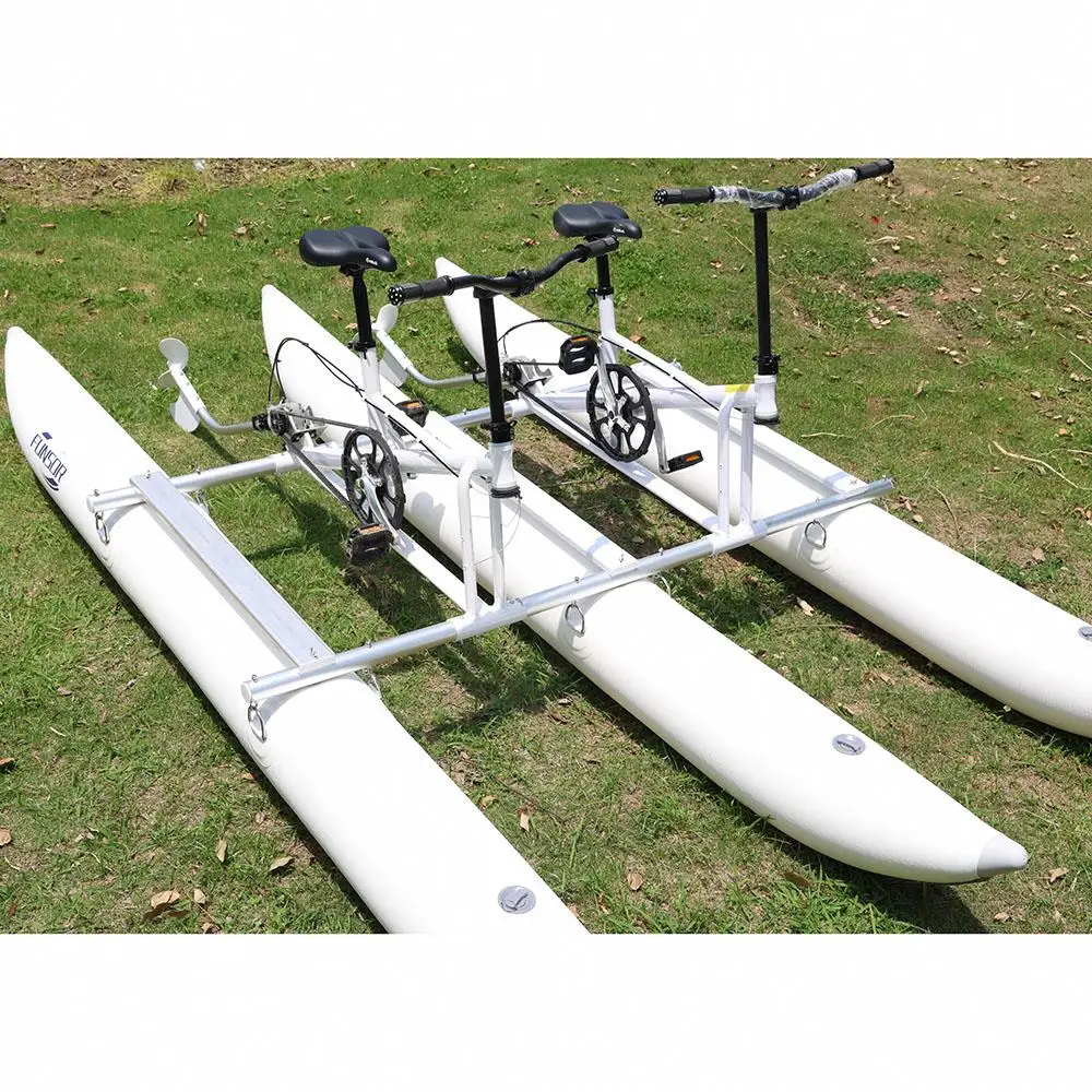 2-person Spatium New aqua leisure  s prices foot pedal boats floating bicycle for sale cylindrical aluminum  water bike