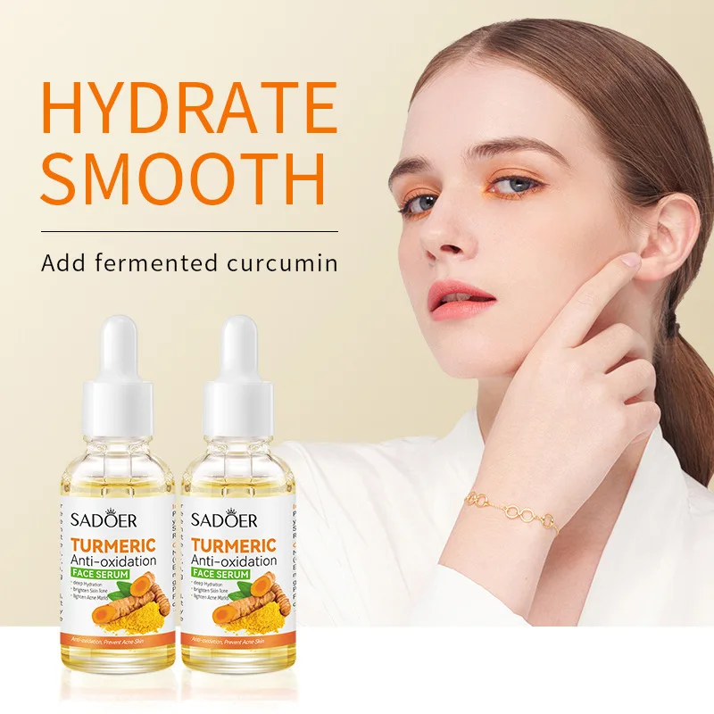 Wholesale anti-aging Hyaluronic Acid Facial Turmeric Serum  anti oxygen moisturizing  cream with 30ml