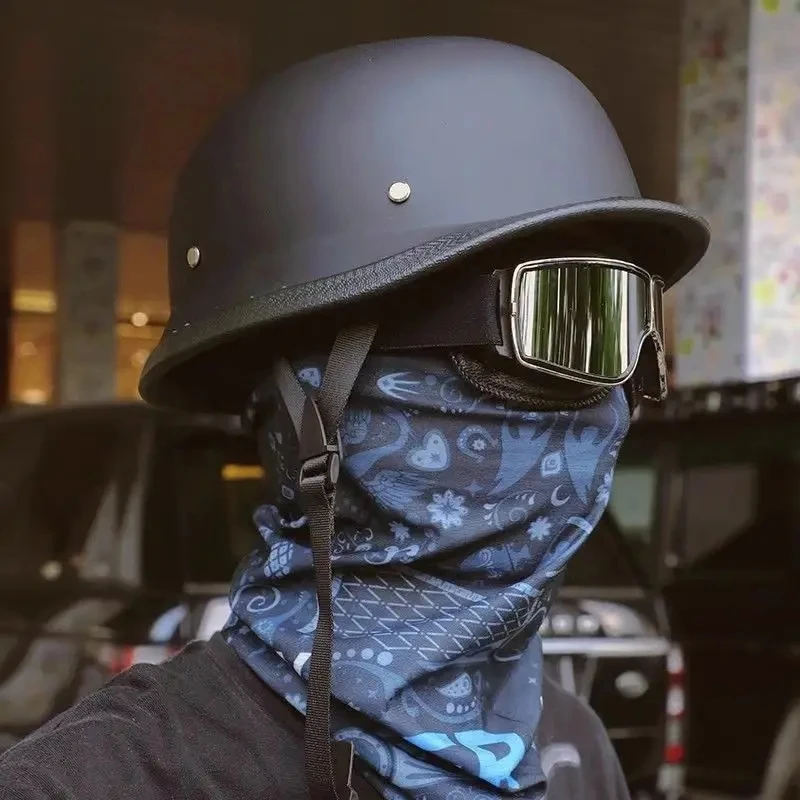 S M L XL XXL German Novelty helmet vintage style open face half helmet retro classic Motorbike motorcycle Helmet DOT