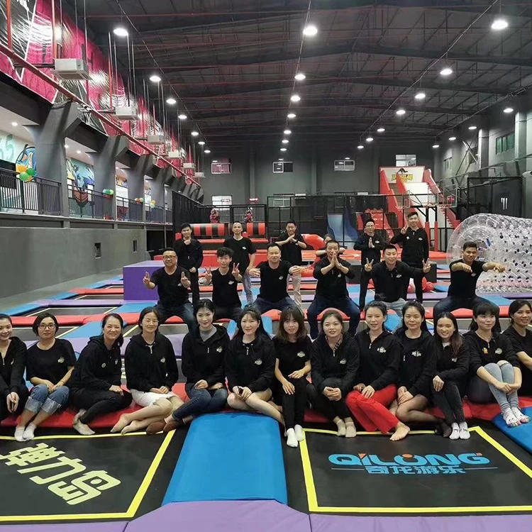 High Quality Inside Playing Red Commercial Trampoline Park Equipment, Trampoline Parks