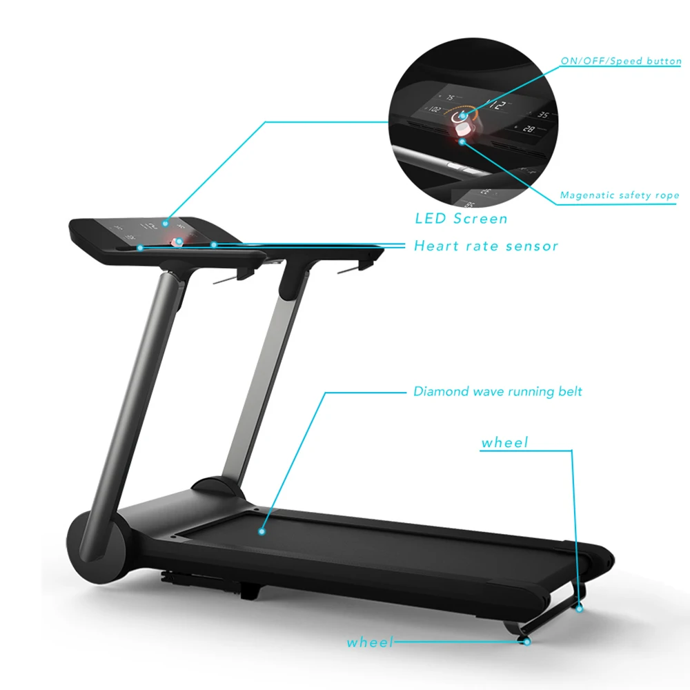 
OVICX trotadora profesional fitness X3 trotadora con pantalla grande alta calidad plegable 