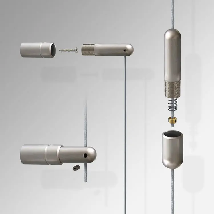 High Quality Aluminium Brass Self-locking Wire Cable Display System For Signage And Advertising Picture