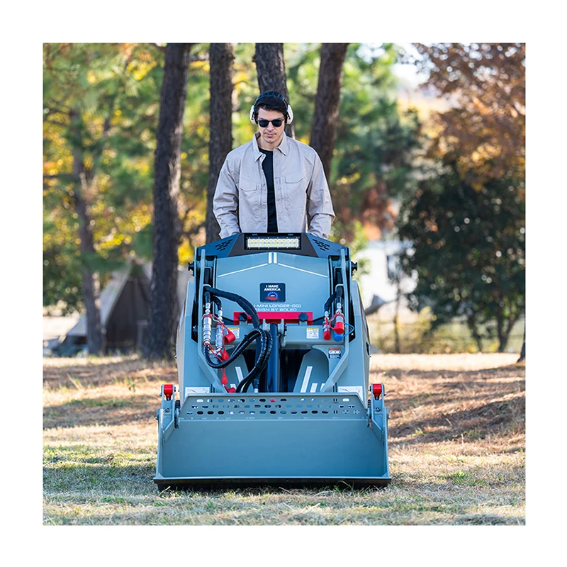 Boleo CE EPA Approved Loading Capacity Skid Steer Loader 18.5KW 25hp Diesel Engine Compact Utility Loader