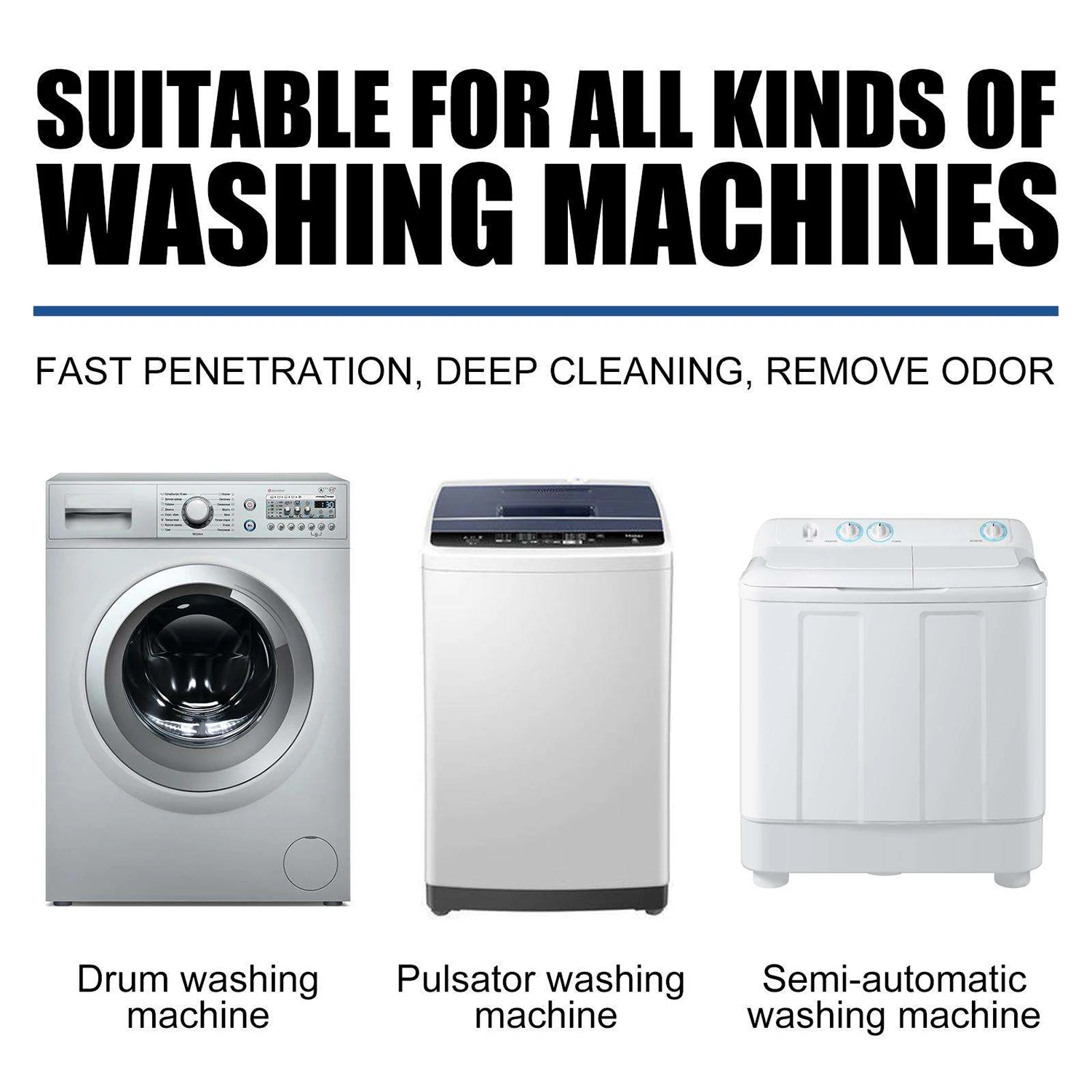 Washing Machine Cleaner Descaler Deep Cleaning Liquid Clean Inside Drum and Laundry Tub Seal
