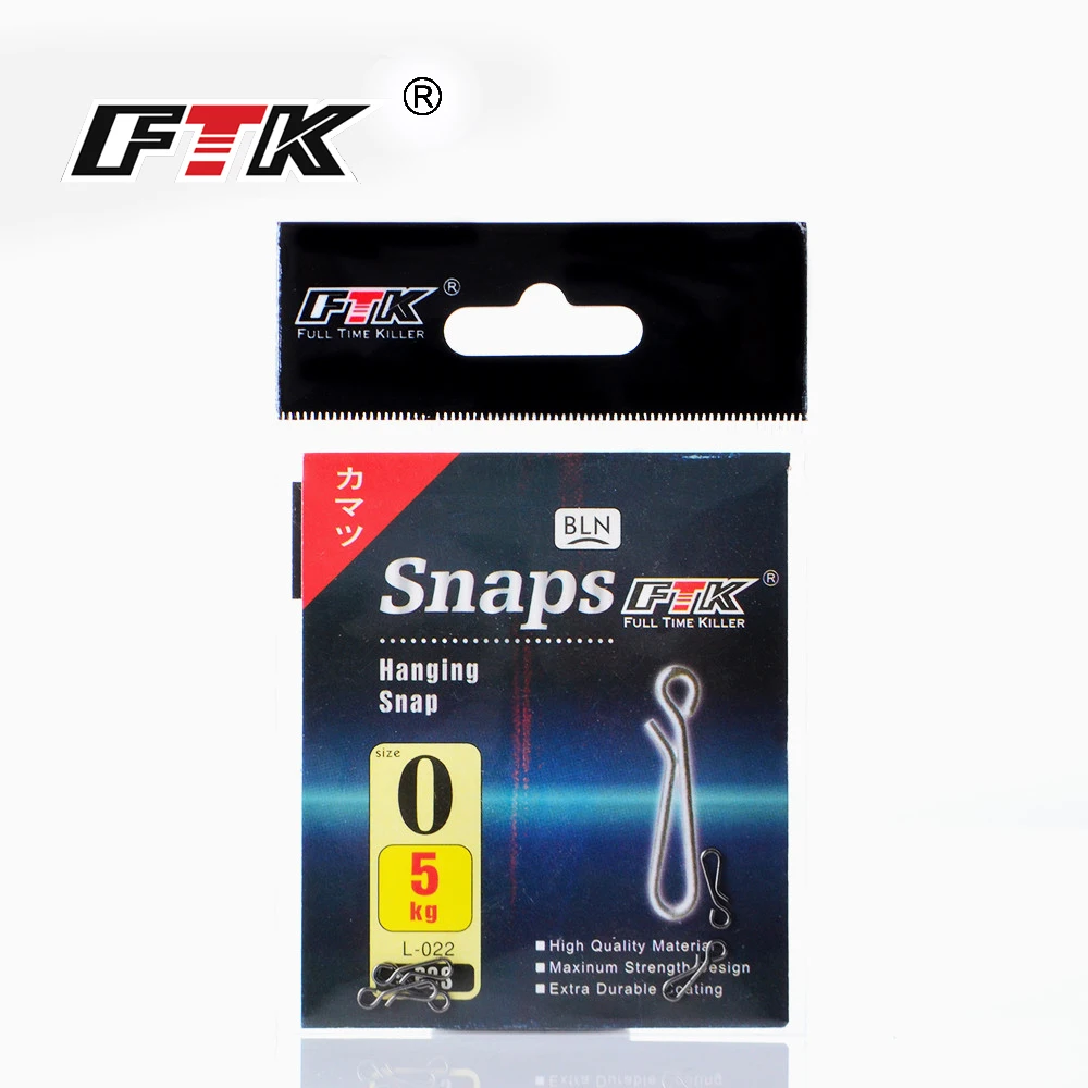 FTK L-022 Wholesale Factory Direct Ready Ship Fishing Hanging Snap Hanging Fish Stainless Steel Fishing Snaps Fishing