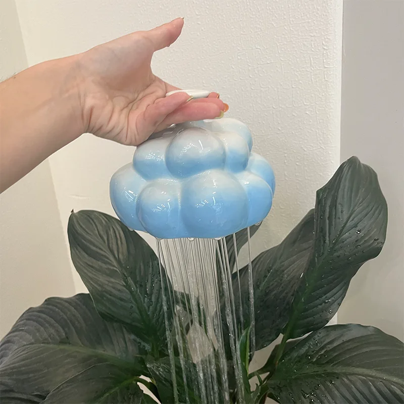 Custom Cloud Watering Bell Rain Watering Can Indoor Garden Thumb Water Can for Plant Rain Cloud Ceramic Watering Bell