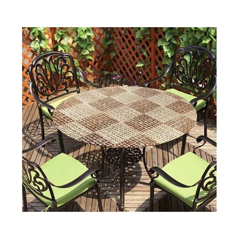 
Flexible PVC+ flannel back lined with vinyl fitted table cover, printed household tablecloth,45 