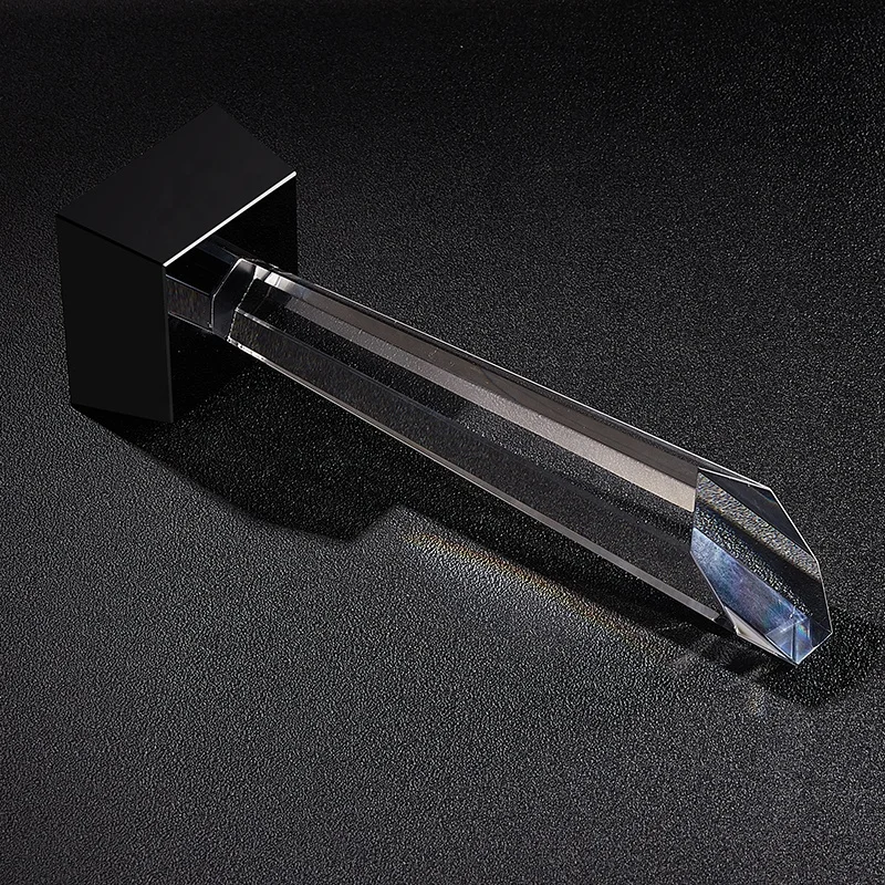 Classical And Unique Seven Sided Good Cutting Technology Beautiful Optical Glass Blank Crystal Trophy Award For Handgifts