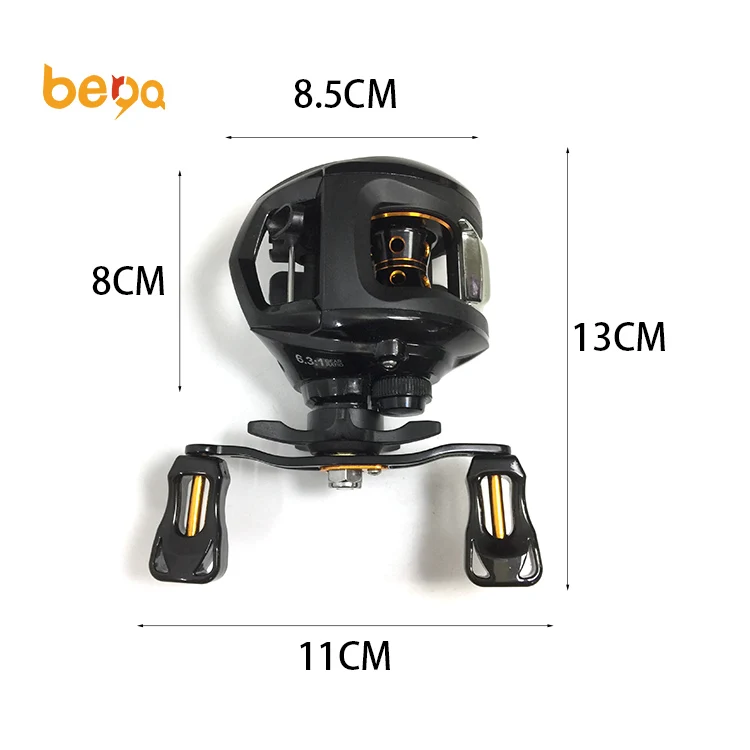 Black 12+1BB Special Offer Cheap Chinese Wholesale Murah Low Profile Fishing Reel Baitcasting Bait Casting Reel 6.3:1