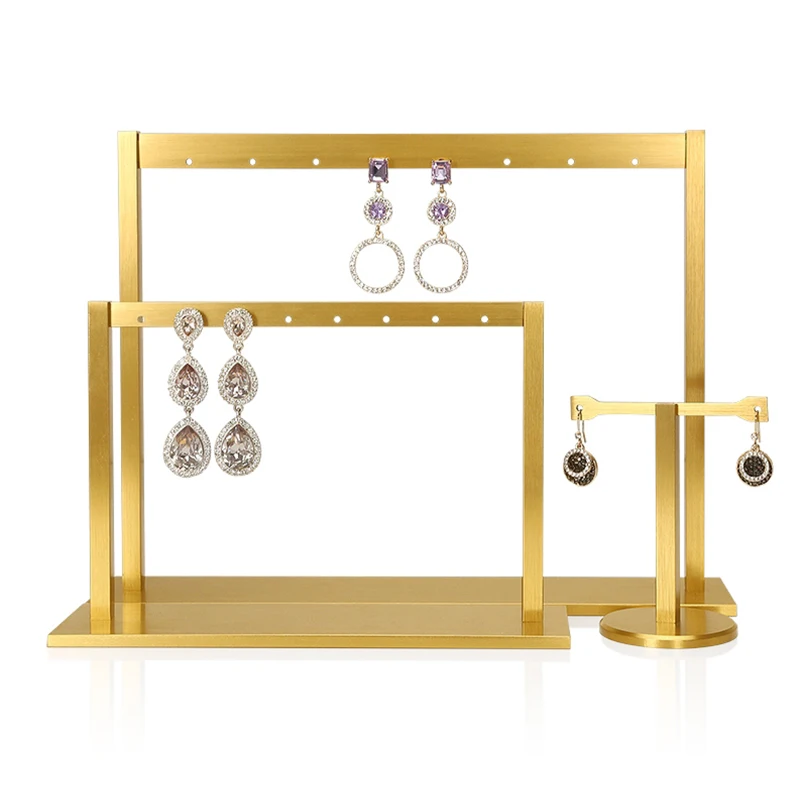 Лидер продаж на Amazon, витрина для ювелирных изделий, золотая металлическая стойка для сережек, витрина для ювелирных изделий, витрина для сережек