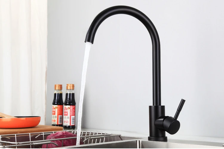 
Cheap Price Black Kitchen Thermostatic Faucet Sink Mixer Hot and Cold Water Tap 