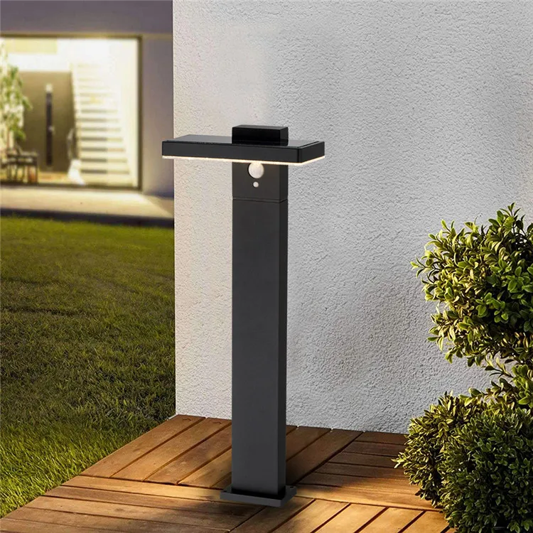 Vertak aluminum 600lm naturally solar led pathway lights motion sensor garden solar high lumen spike light